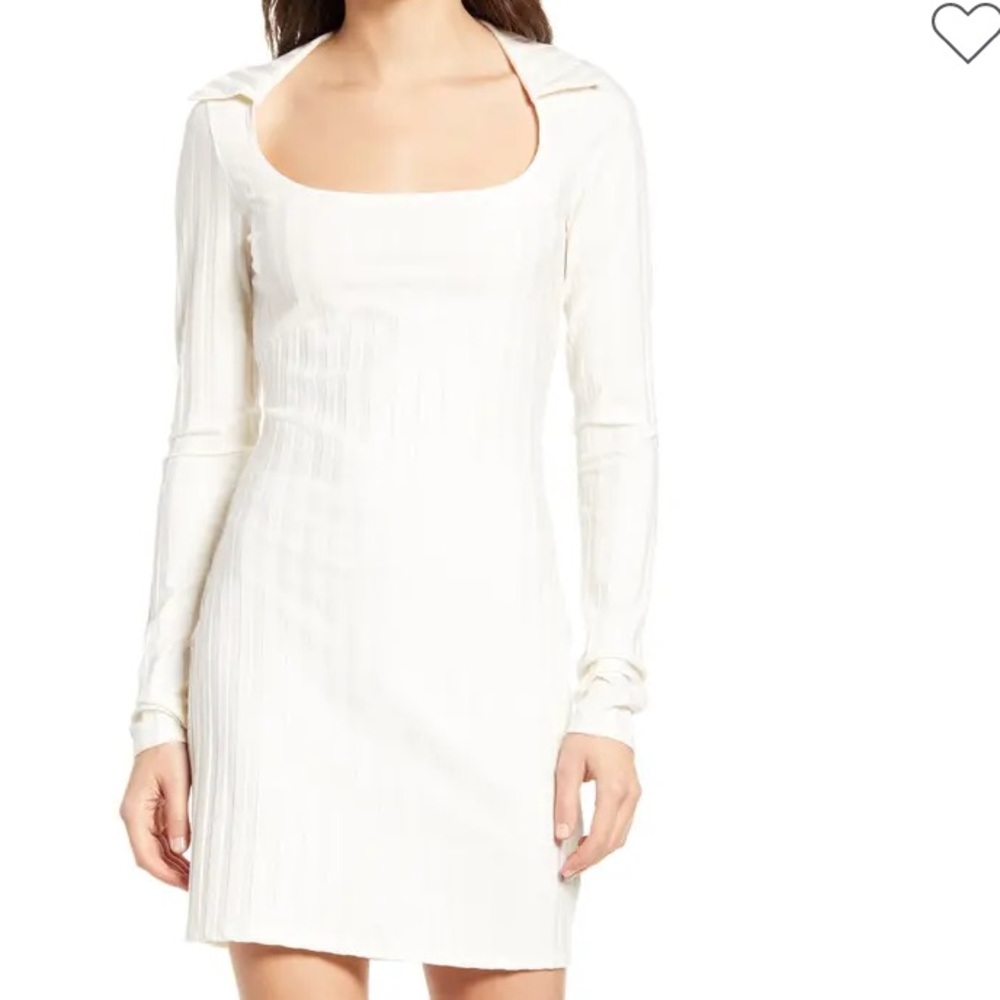 Reformation Vittoria Rib Long Sleeve Knit Dress